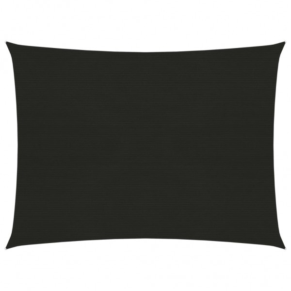 Toldo de vela negro HDPE 160 g/m² 3.5x4.5 m