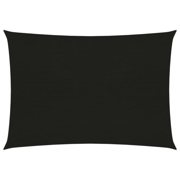 Toldo de vela negro HDPE 160 g/m² 3.5x5 m