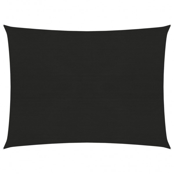 Toldo de vela negro HDPE 160 g/m² 3x4 m