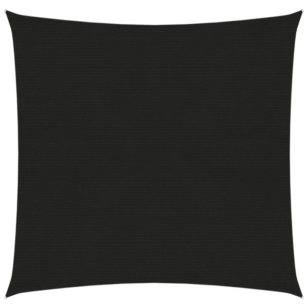 Toldo de vela negro HDPE 160 g/m² 7x7 m