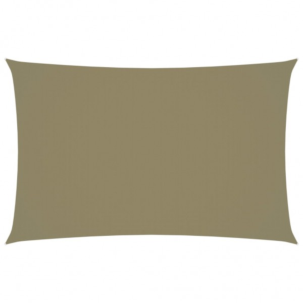 Toldo de vela rectangular de tela oxford beige 2x4.5 m