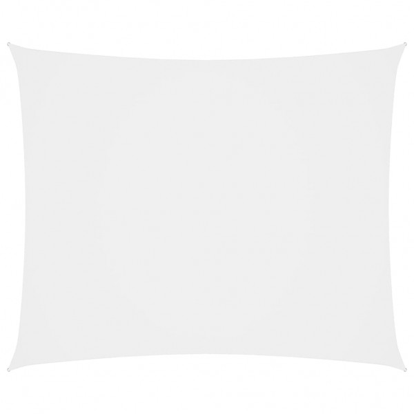 Toldo de vela rectangular de tela oxford blanco 4x6 m