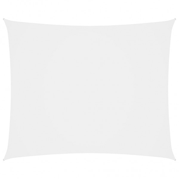 Toldo de vela rectangular de tela oxford blanco 5x7 m