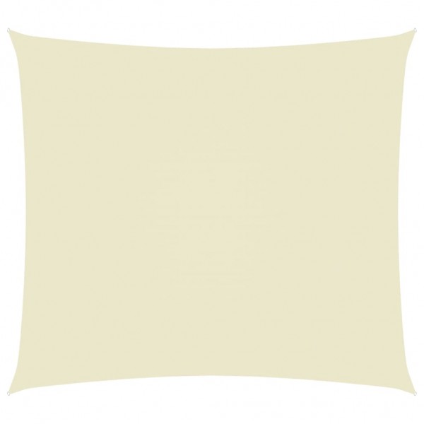 Toldo de vela rectangular de tela oxford crema 2.5x3.5 m