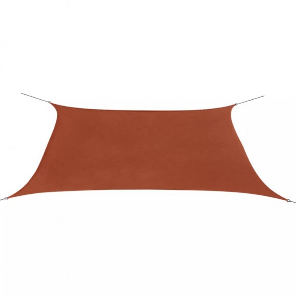 Toldo de vela rectangular de tela oxford terracota 2x4 m