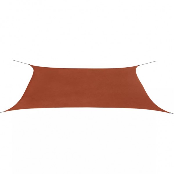 Toldo de vela rectangular de tela oxford terracota 4x6 m