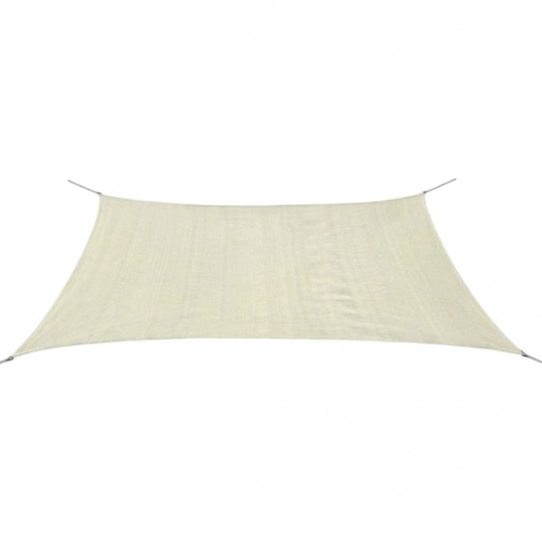 Toldo de vela rectangular HDPE 2x4m crema