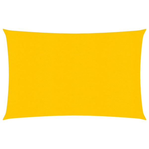 Toldo de vela rectangular HDPE amarillo 160 g/m² 3.5x5 m