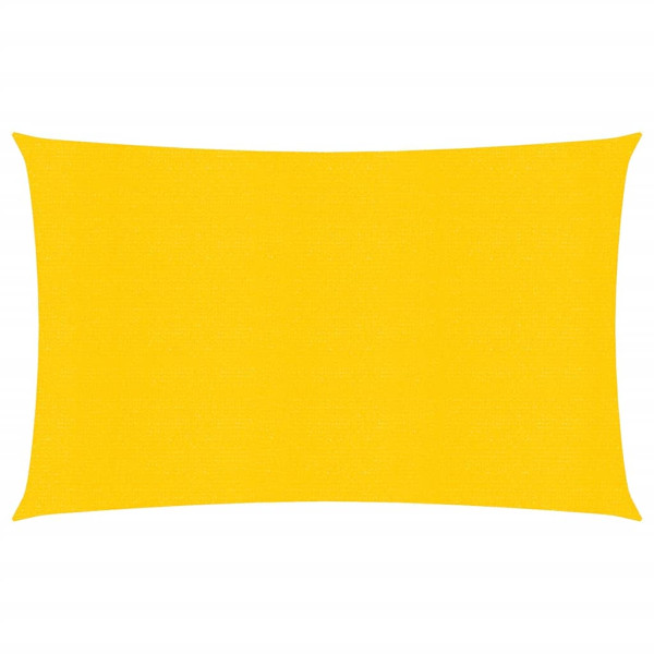 Toldo de vela rectangular HDPE amarillo 160 g/m² 4x6 m