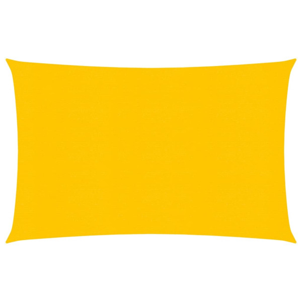 Toldo de vela rectangular HDPE amarillo 160 g/m² 5x6 m