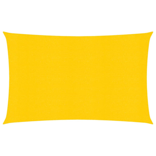 Toldo de vela rectangular HDPE amarillo 160 g/m² 5x7 m