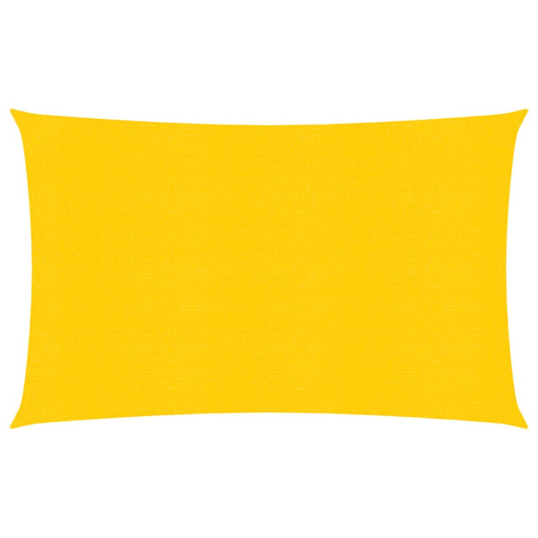 Toldo de vela rectangular HDPE amarillo 160 g/m² 6x8 m