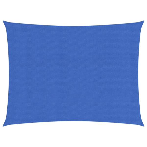 Toldo de vela rectangular HDPE azul 160 g/m² 3x4 m