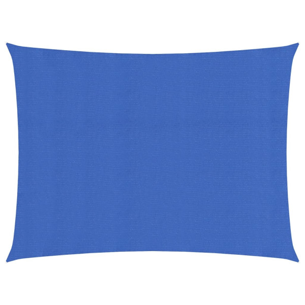 Toldo de vela rectangular HDPE azul 160 g/m² 4x5 m