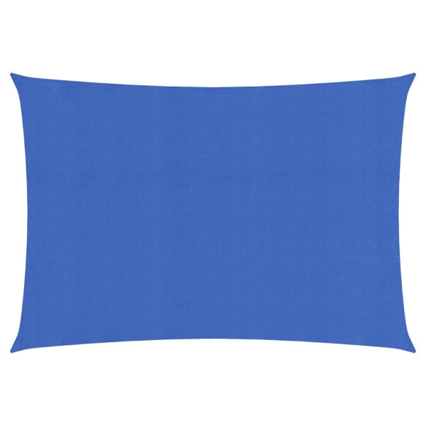 Toldo de vela rectangular HDPE azul 160 g/m² 4x6 m