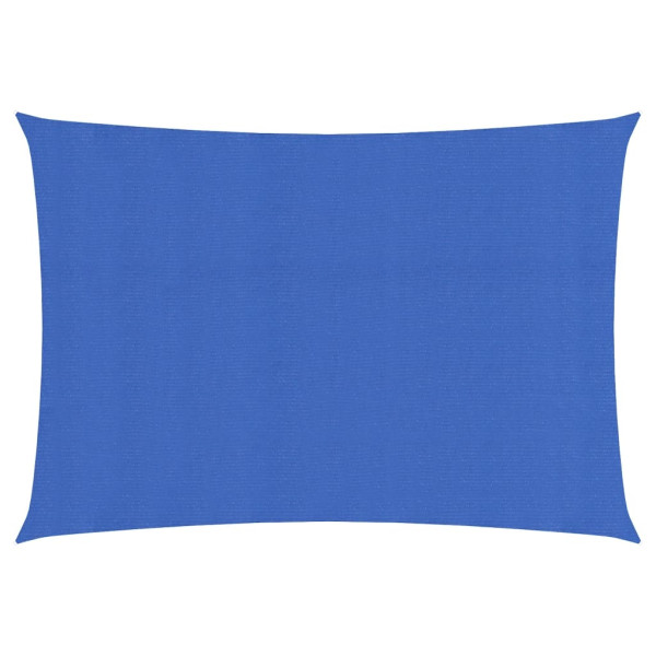 Toldo de vela rectangular HDPE azul 160 g/m² 5x7 m