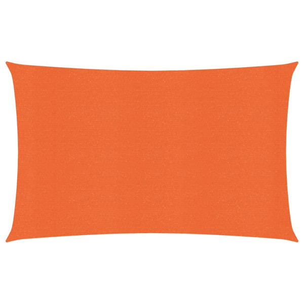 Toldo de vela rectangular HDPE naranja 160 g/m² 3x5 m