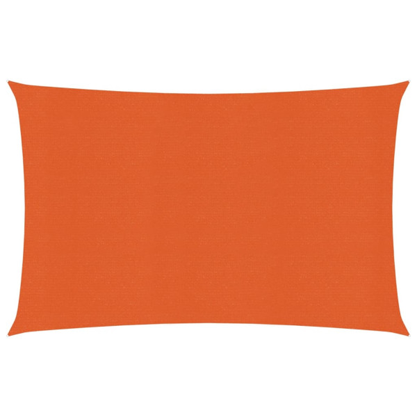 Toldo de vela rectangular HDPE naranja 160 g/m² 4x5 m