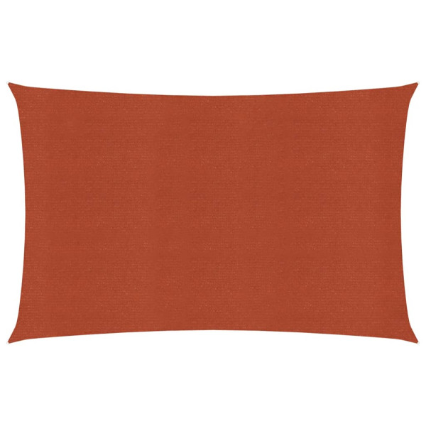 Toldo de vela rectangular HDPE terracota 160 g/m² 3.5x5 m