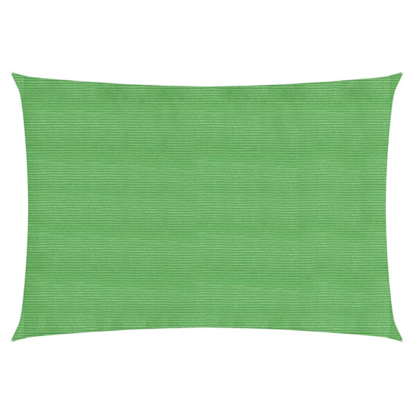 Toldo de vela rectangular HDPE verde claro 160 g/m² 2x3.5 m