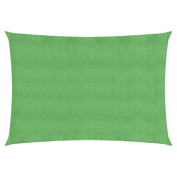 Toldo de vela rectangular HDPE verde claro 2.5x5 m