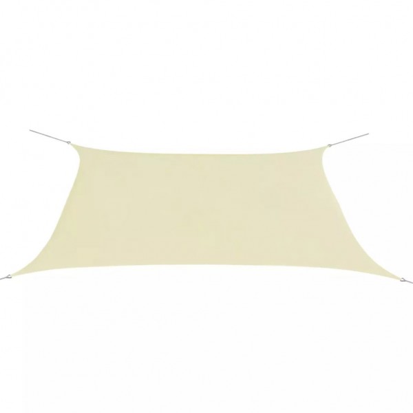 Toldo de vela rectangular tela Oxford 2x4m crema