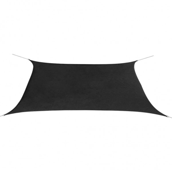 Toldo de vela rectangular tela Oxford 2x4m gris antracita