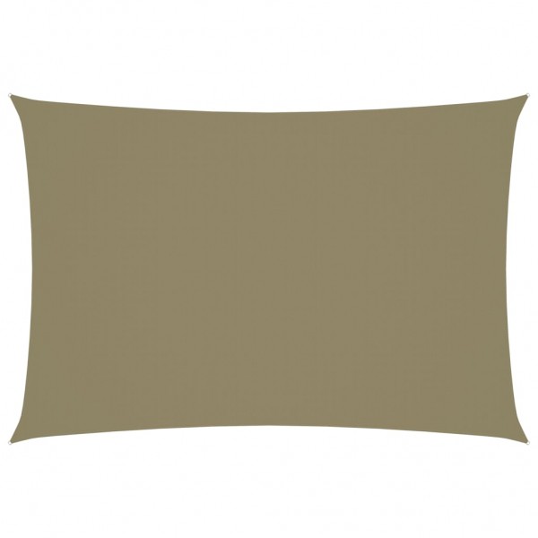 Toldo de vela rectangular tela oxford beige 3x5 m