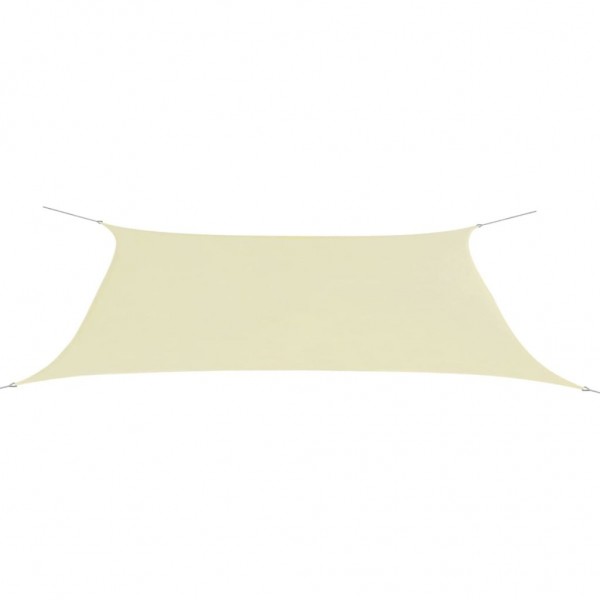 Toldo de vela rectangular tela oxford color crema 4x6 m