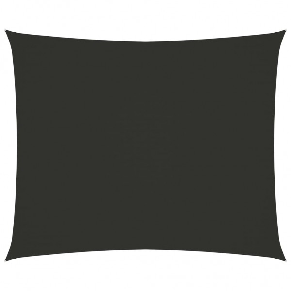 Toldo de vela rectangular tela oxford gris antracita 3.5x4.5 m