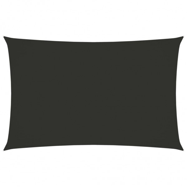 Toldo de vela rectangular tela oxford gris antracita 3.5x5 m