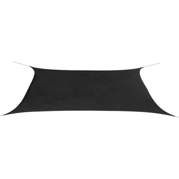 Toldo de vela rectangular tela oxford gris antracita 4x6 m
