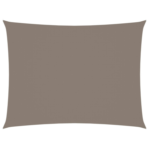 Toldo de vela rectangular tela Oxford gris taupe 6x7 m