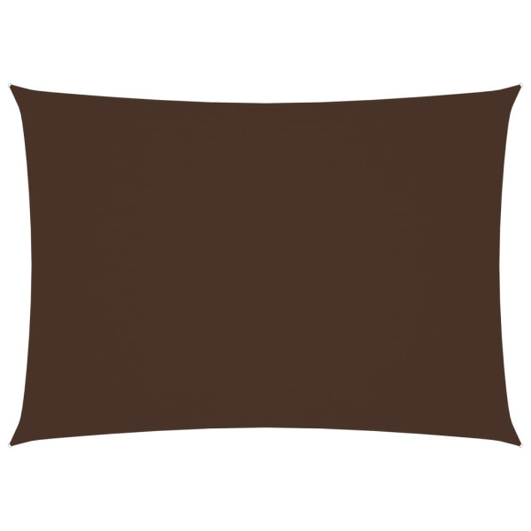 Toldo de vela rectangular tela Oxford marrón 4x6 m