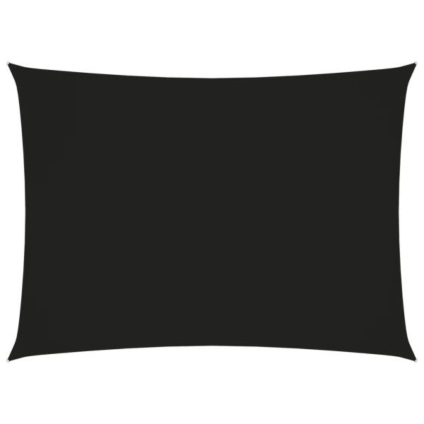 Toldo de vela rectangular tela Oxford negro 2x3.5 m