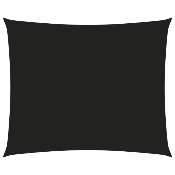 Toldo de vela rectangular tela Oxford negro 6x7 m