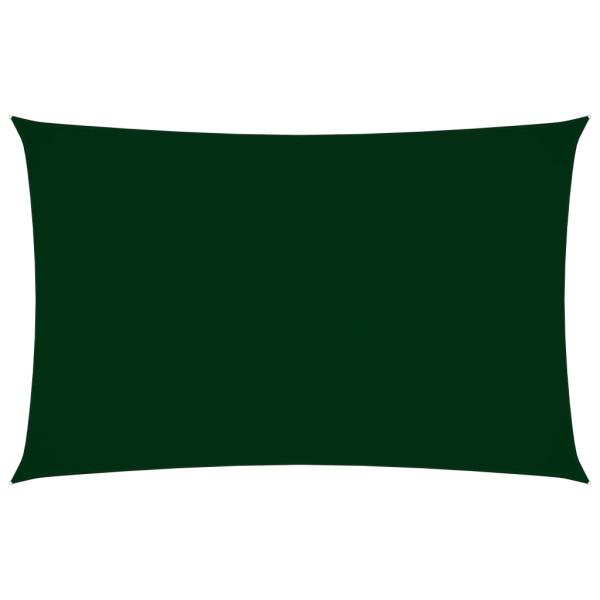 Toldo de vela rectangular tela oxford verde oscuro 3x6 m