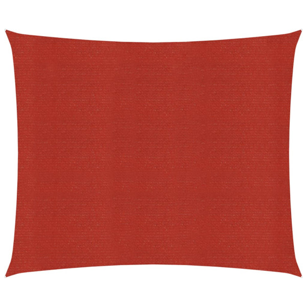 Toldo de vela rojo HDPE 160 g/m² 2.5x2.5 m