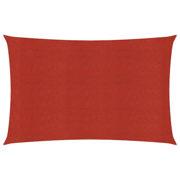 Toldo de vela rojo HDPE 160 g/m² 2x3.5 m