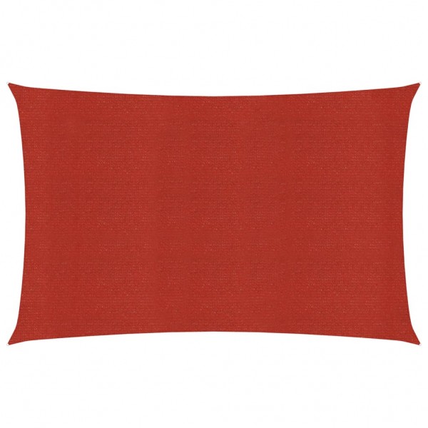 Toldo de vela rojo HDPE 160 g/m² 2x4.5 m