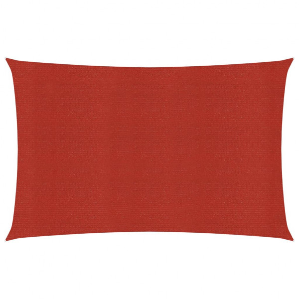 Toldo de vela rojo HDPE 160 g/m² 2x5 m