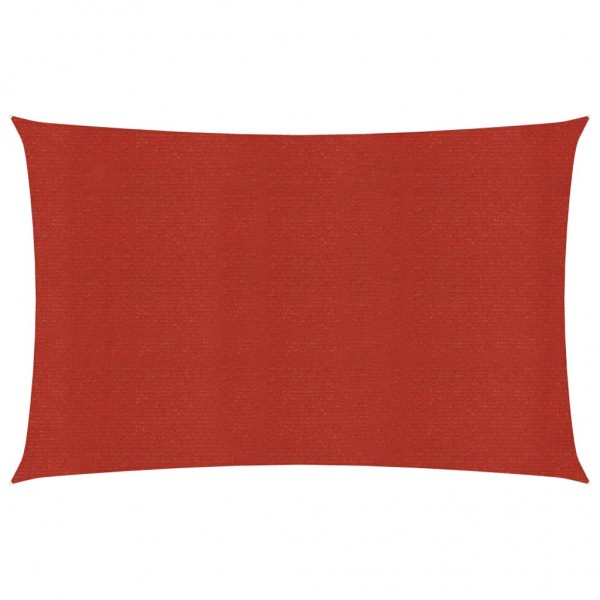 Toldo de vela rojo HDPE 160 g/m² 3.5x5 m