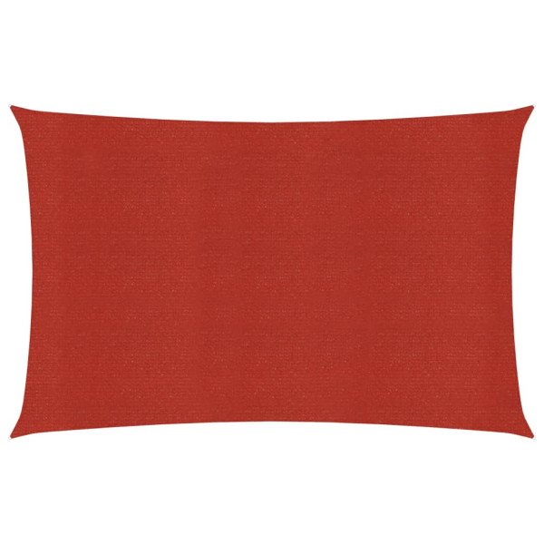 Toldo de vela rojo HDPE 160 g/m² 3x4.5 m