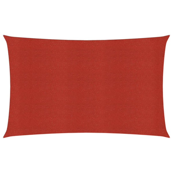 Toldo de vela rojo HDPE 160 g/m² 3x6 m