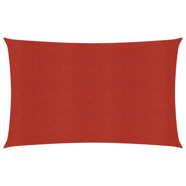 Toldo de vela rojo HDPE 160 g/m² 4x7 m