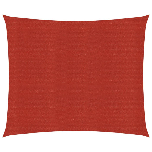Toldo de vela rojo HDPE 160 g/m² 5x5 m