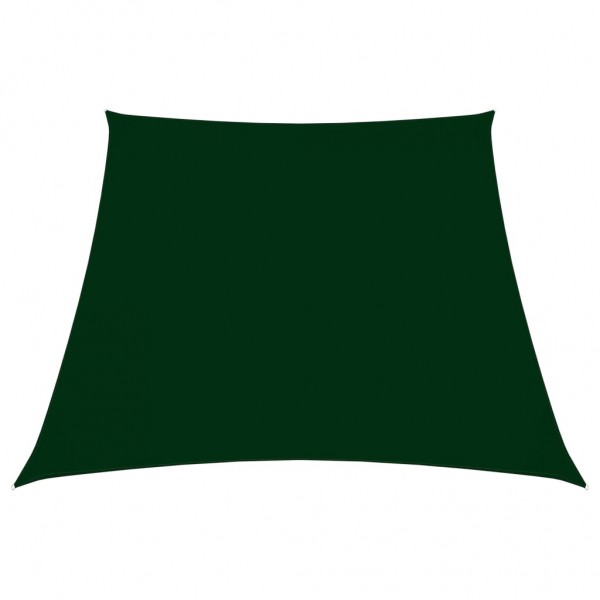 Toldo de vela tela oxford trapecio verde oscuro 2/4x3 m