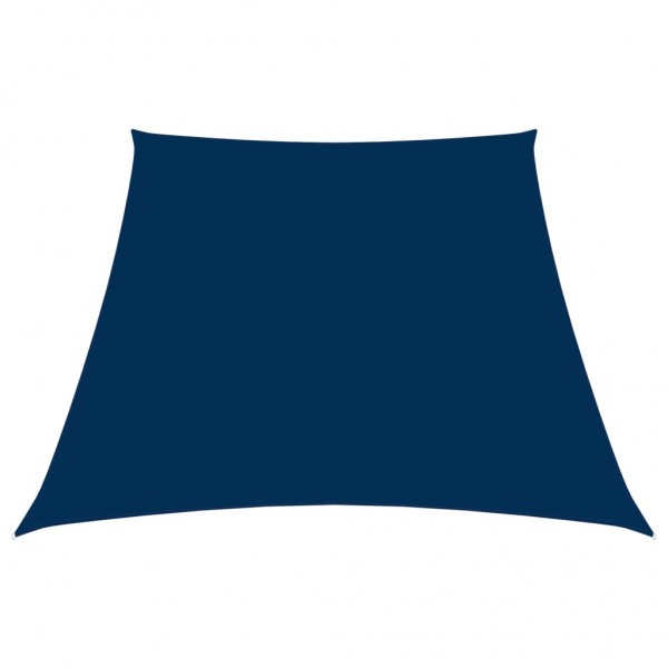 Toldo de vela trapezoidal de tela oxford azul 3/5x4 m