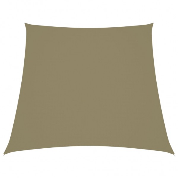 Toldo de vela trapezoidal de tela oxford beige 2/4x3 m