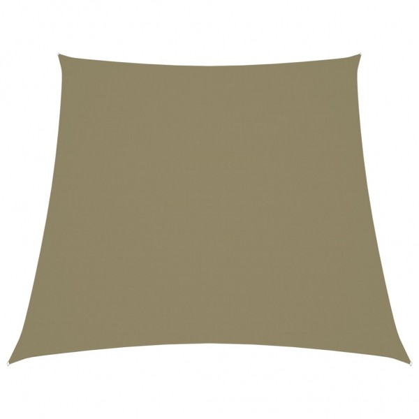 Toldo de vela trapezoidal de tela oxford beige 3/5x4 m